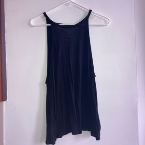black tank with back cutout